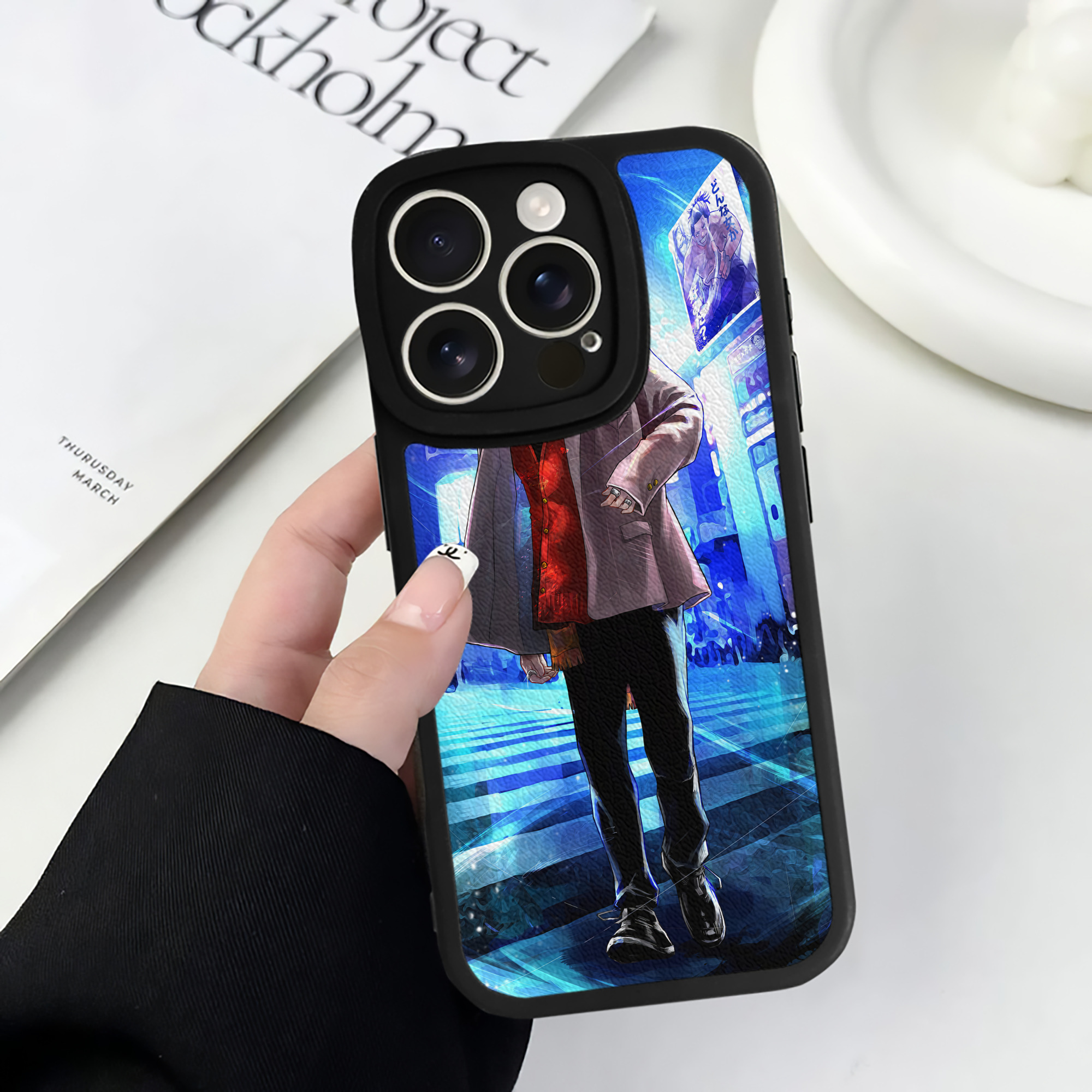 （画像用） 呪術廻戦 Jujutsu Kaisen 【iPhone 16シリーズ対応】シリコンスマホケース（レザー調） 材質：シリコン